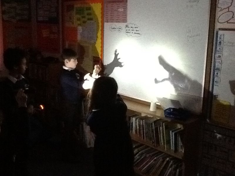 Making shadows of animals using our hands