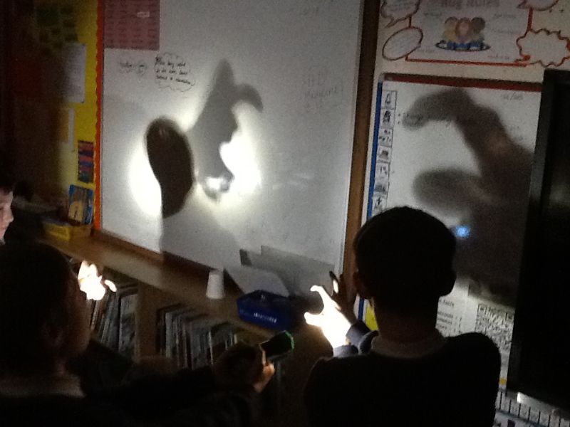 Making shadows of animals using our hands
